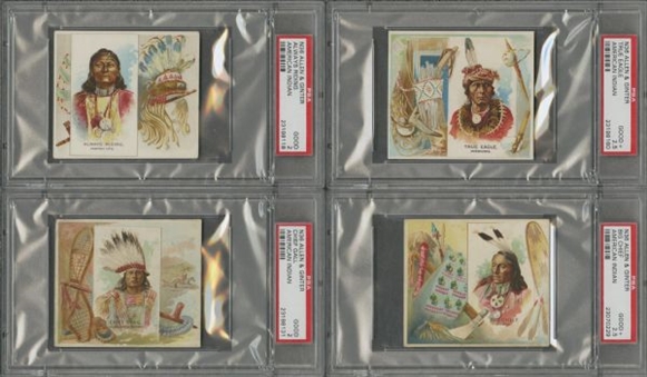 1888 N36 Allen & Ginter "The American Indian" Large Cards PSA-Graded Collection (15 Different) Including Geronimo